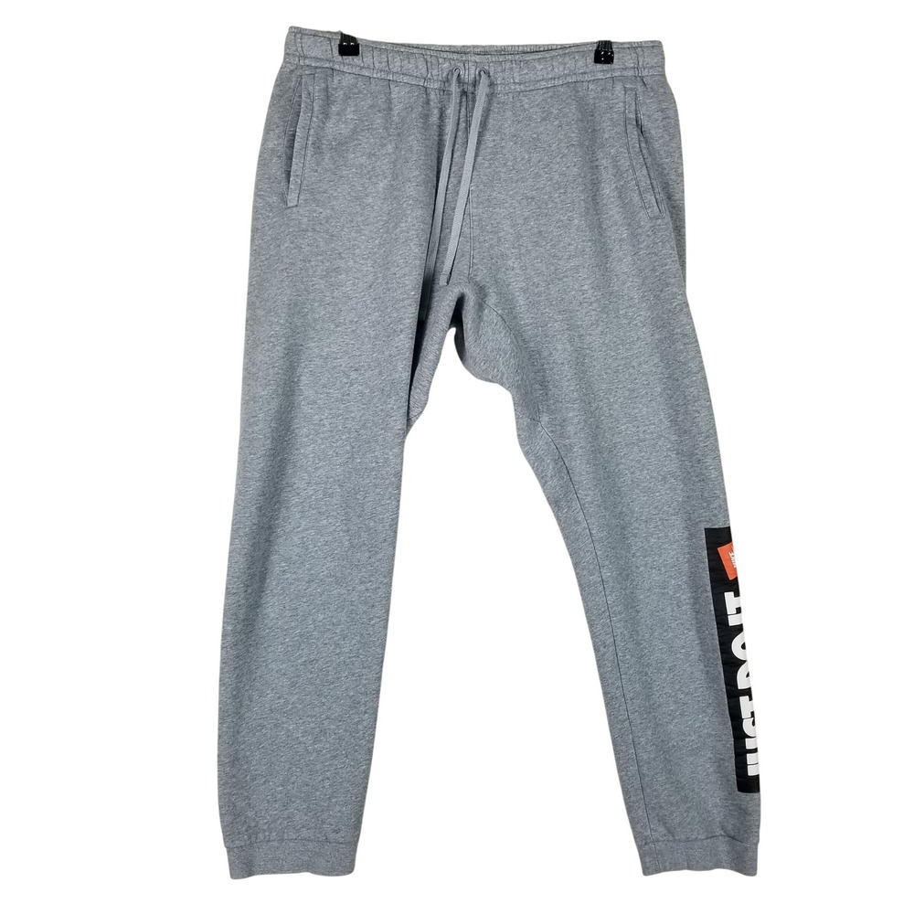 Nike Joggers Mens XL Gray Just Do It Graphic Fleece Sweatpants
